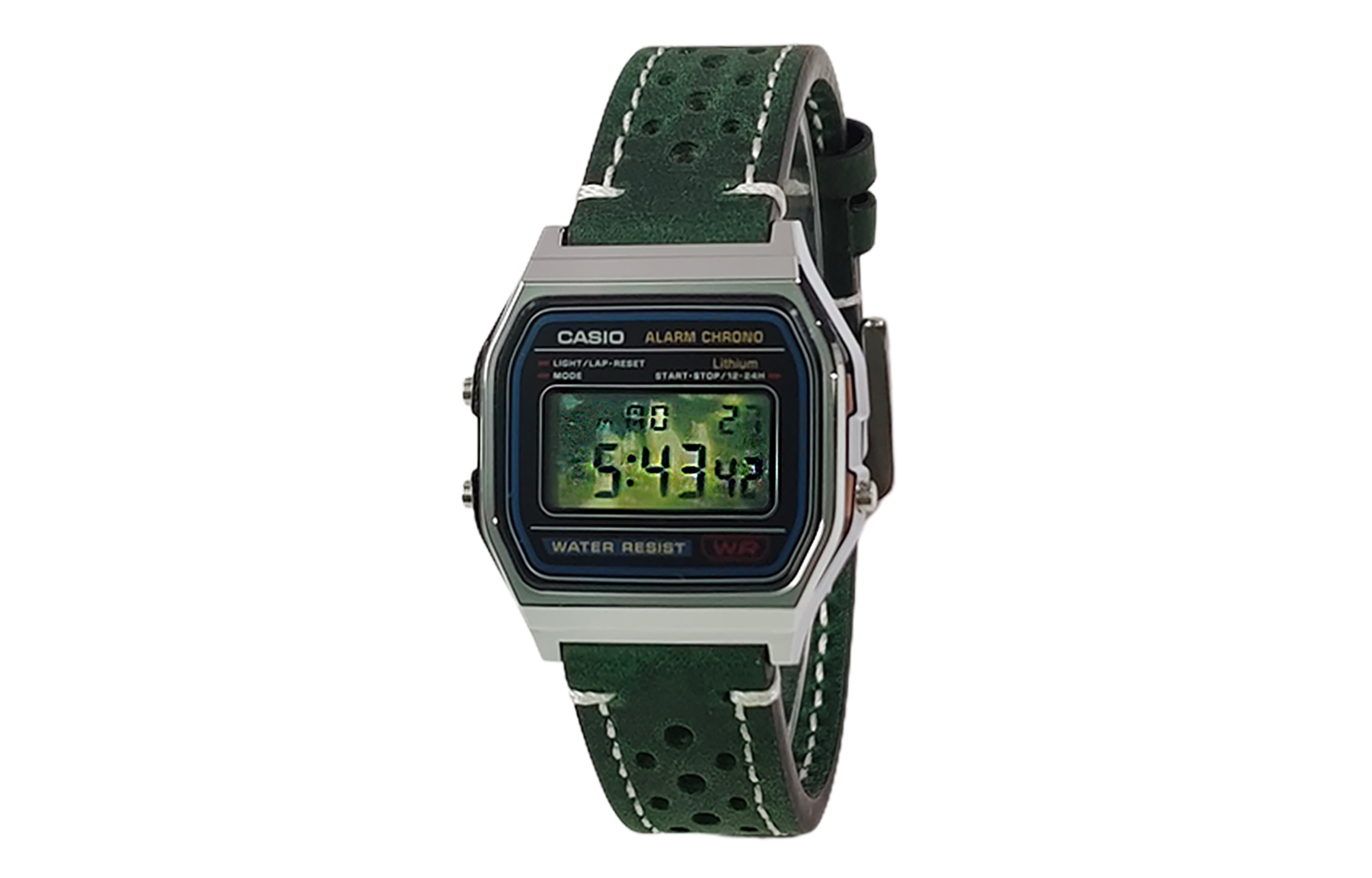 

CASIO Часы Retrofit Series Quartz Movement Leather Strap Watch Unisex Green Dial