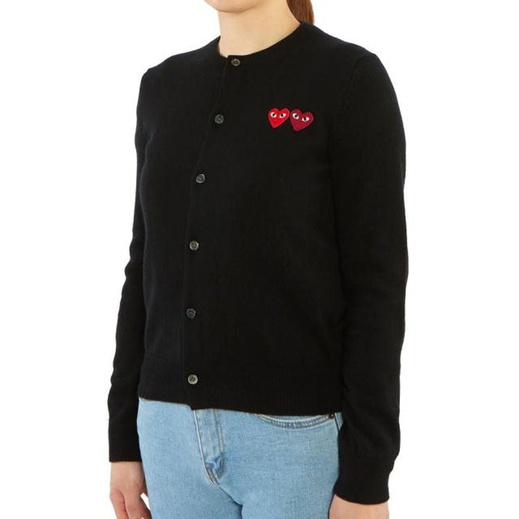Кардиган (WMNS) COMME des GARCONS PLAY Cardigan With Double Emblems 'Black' AZ-N057-051-1, черный — фото 4