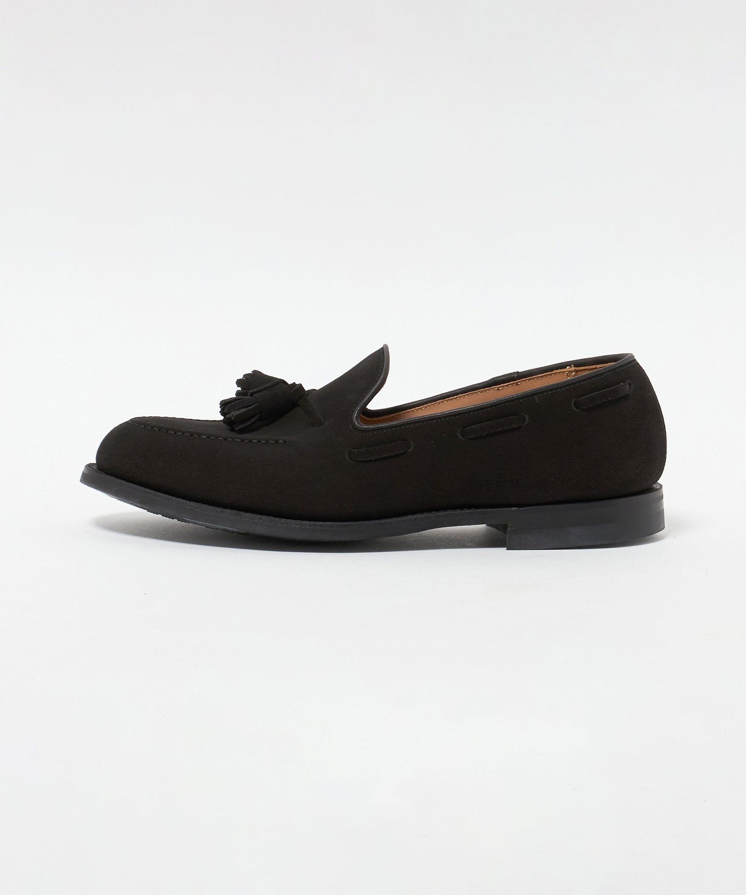 Лоферы CROCKETT & JONES CAVENDISH/замша с кисточками United Arrows, Black