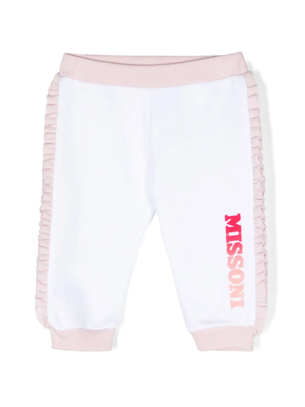 

Спортивные брюки с оборками и логотипом Missoni Kids, белый