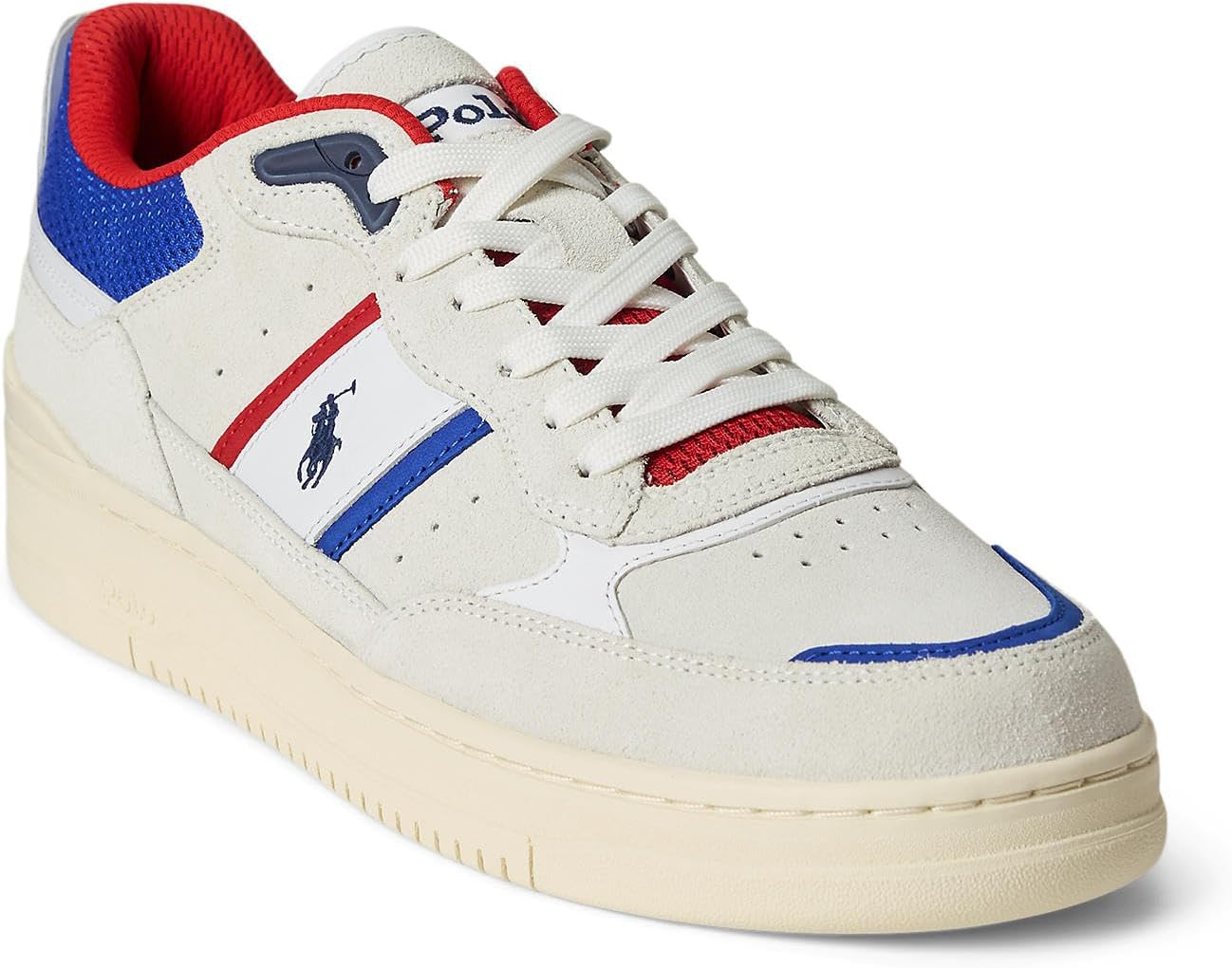 Кроссовки Polo Ralph Lauren Mens Master Sport 125, Bianco/Royal/Red — фото 2