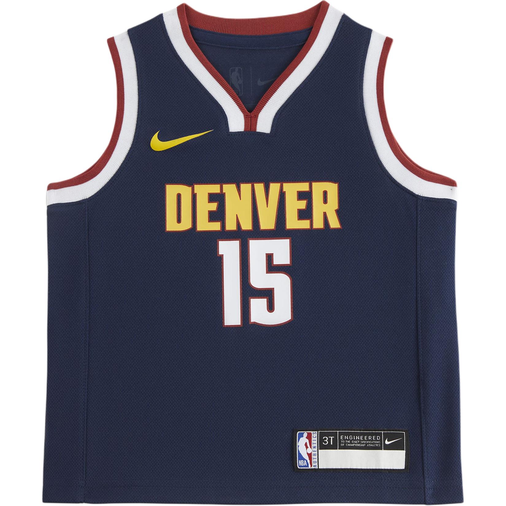 

Nike Майка nba сезон 2024 denver nuggets nikola jokić icon edition university dark blue для малышей