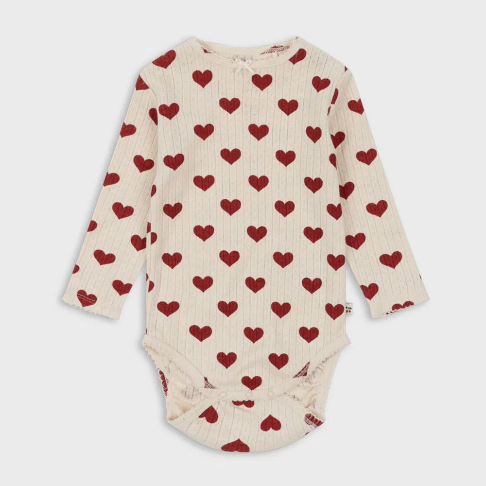 Детский мини-боди из органического хлопка Amour Rouge от Konges Sloejd