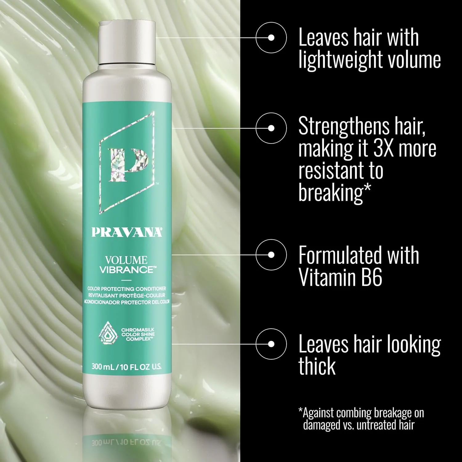 Кондиционер PRAVANA Volume Vibrance для тонких окрашенных волос, придает объем и укрепляет — фото 2