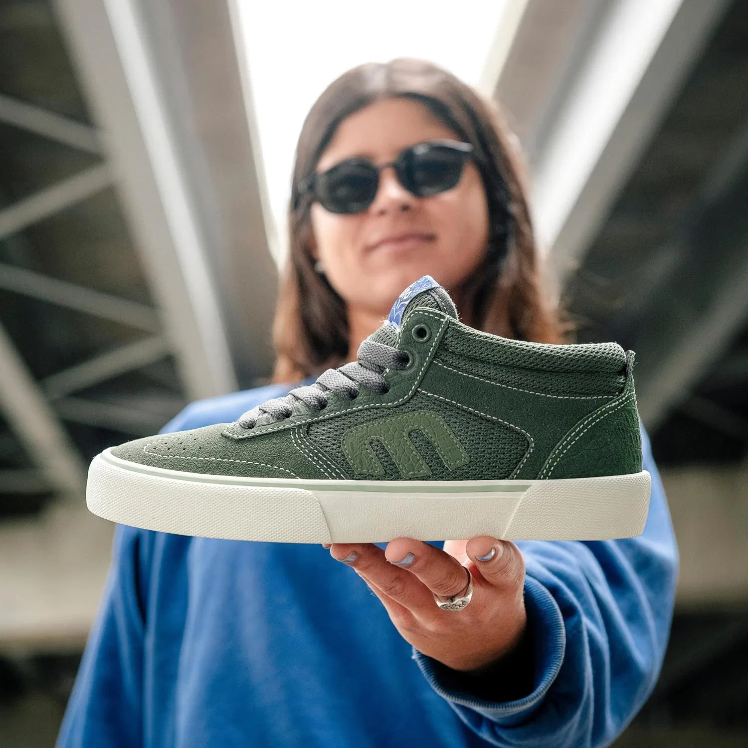 Кроссовки для скейтбординга Etnies Windrow Vulc Mid, зеленый — фото 3