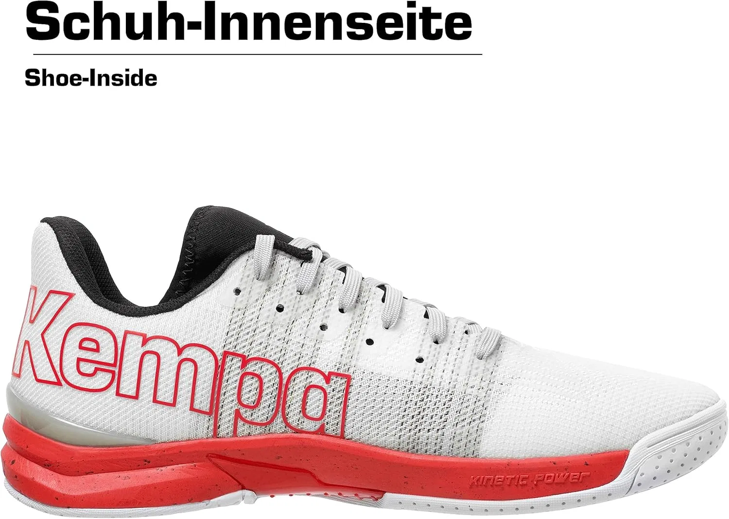Кроссовки для гандбола Kempa Unisex Attack One 2.0, White Red — фото 2