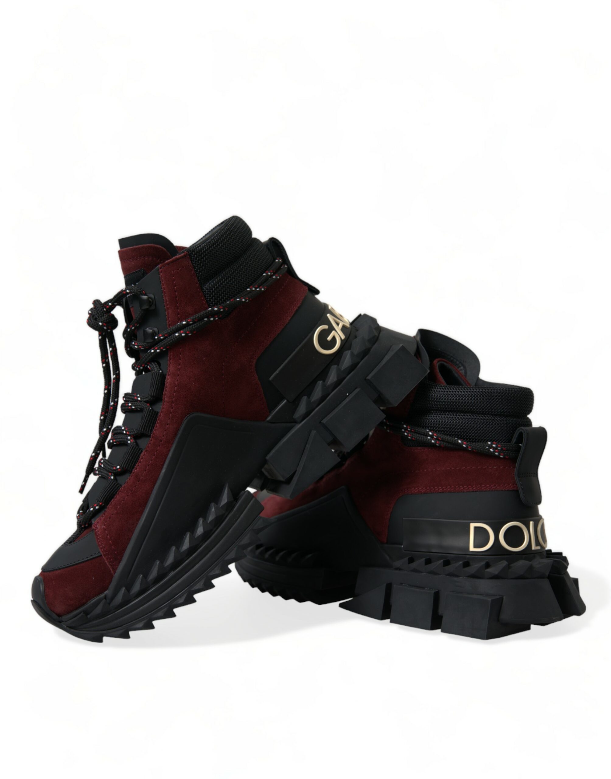 

Высокие кеды из бордовой кожи Dolce & Gabbana