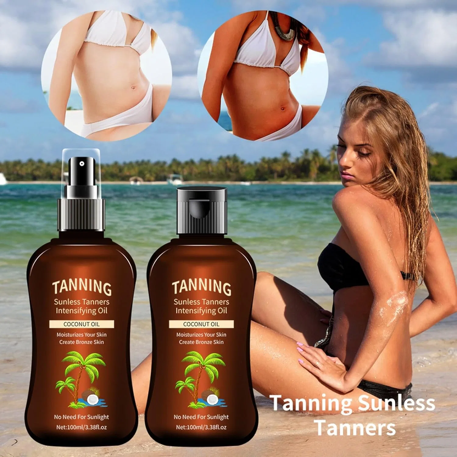 Масло для загара Тропический Санд Фри Хавай Sun Oil Dark Black Generic — фото 2