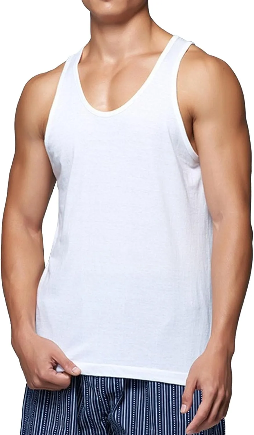 

Мужская майка-алкоголичка солидного цвета VgueElegc