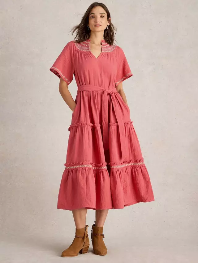 

Платье White Stuff Coralie Organic Cotton, цвет pink/multi