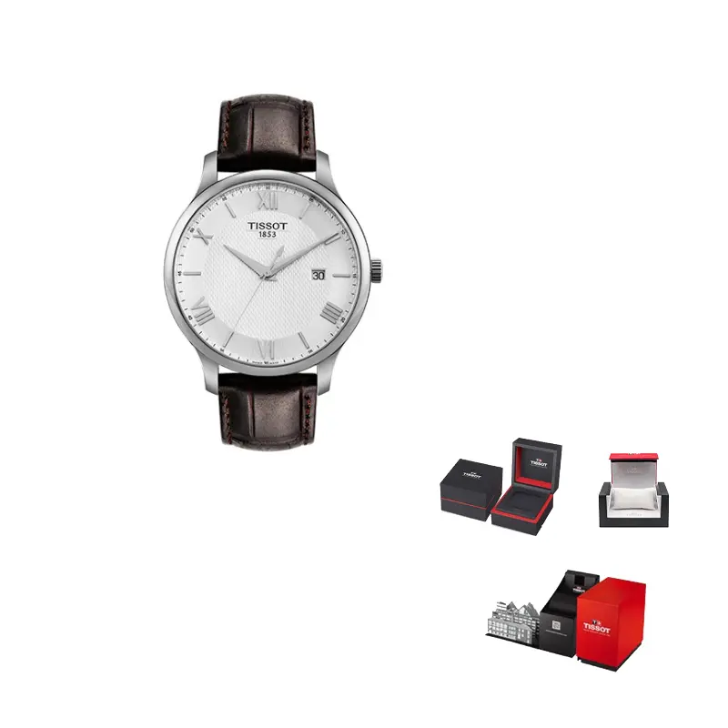 

TISSOT Часы Junya Collection Quartz Movement Men's Watch Watch 42mm Silver Dial Stainless Steel Case Leather Strap