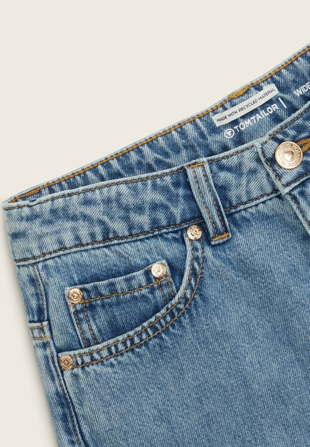 Расклешенные джинсы WIDE LEG TOM TAILOR, цвет mid stone bright blue denim — фото 3