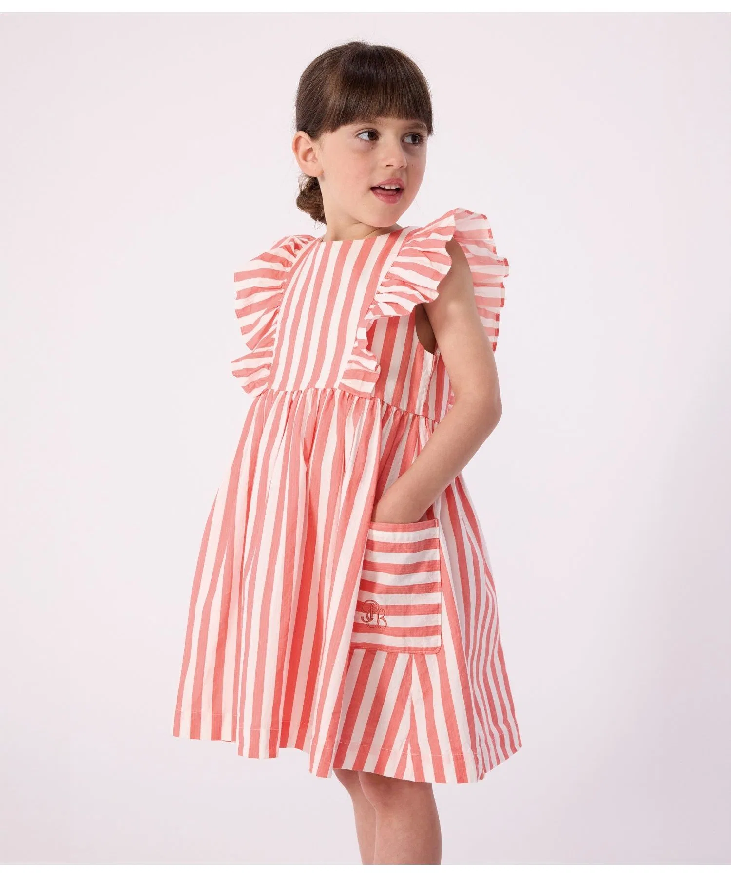 Детское платье в полоску Petit Bateau