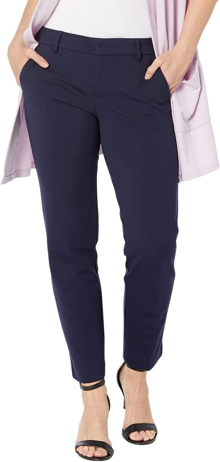 

Прямые брюки Petite Kelsey из суперэластичного трикотажа с понте Liverpool Los Angeles, цвет Cadet Blue