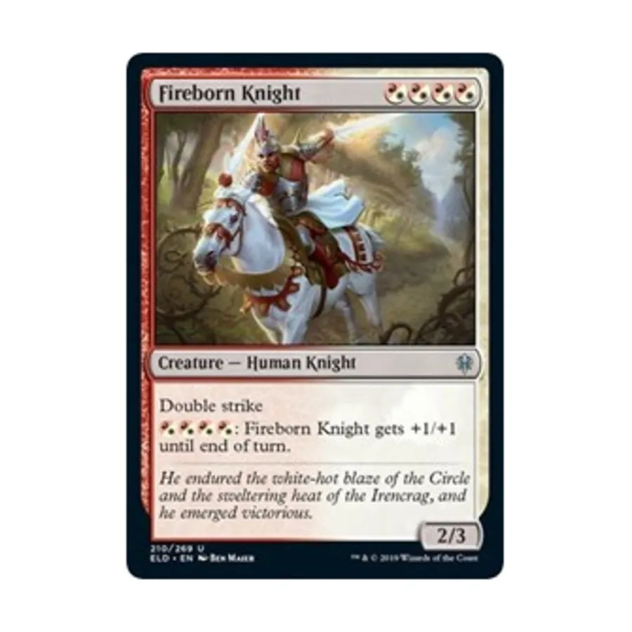 

CCG Огнерожденный рыцарь (U), MTG - Throne of Eldraine