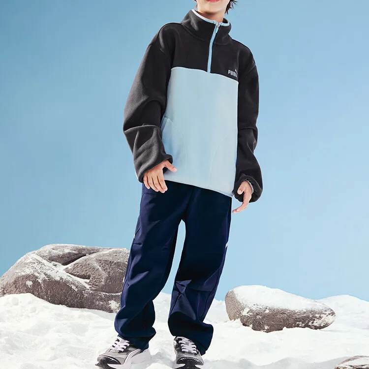 Детская флисовая куртка PUMA синяя — фото 4