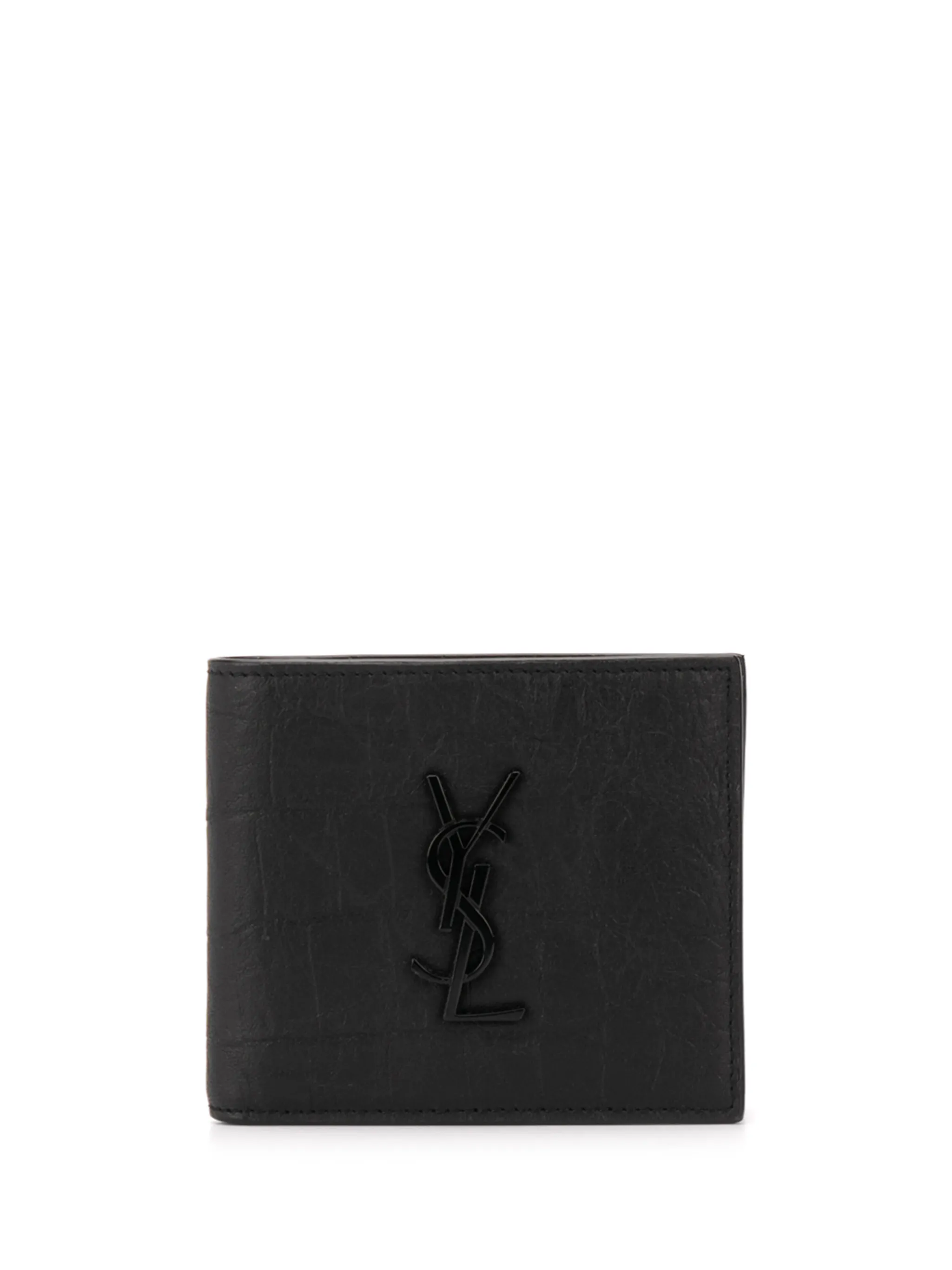 

Бумажник с жатым эффектом Saint Laurent, черный