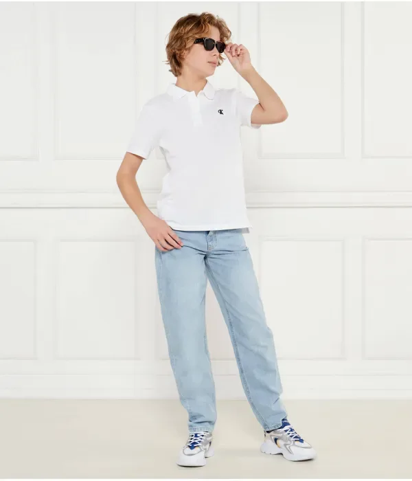 Поло ESSENTIAL regular fit Calvin Klein Jeans, белый — фото 2