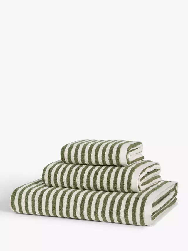 

Полотенце John Lewis Fine Stripe, цвет avocado