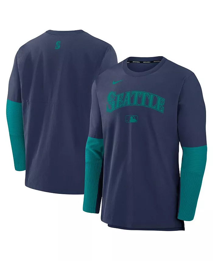 

Мужская синяя/аква толстовка Seattle Mariners Authentic Collection легкая трикотажная с эффектом три-бленд для занятий спортом Nike
