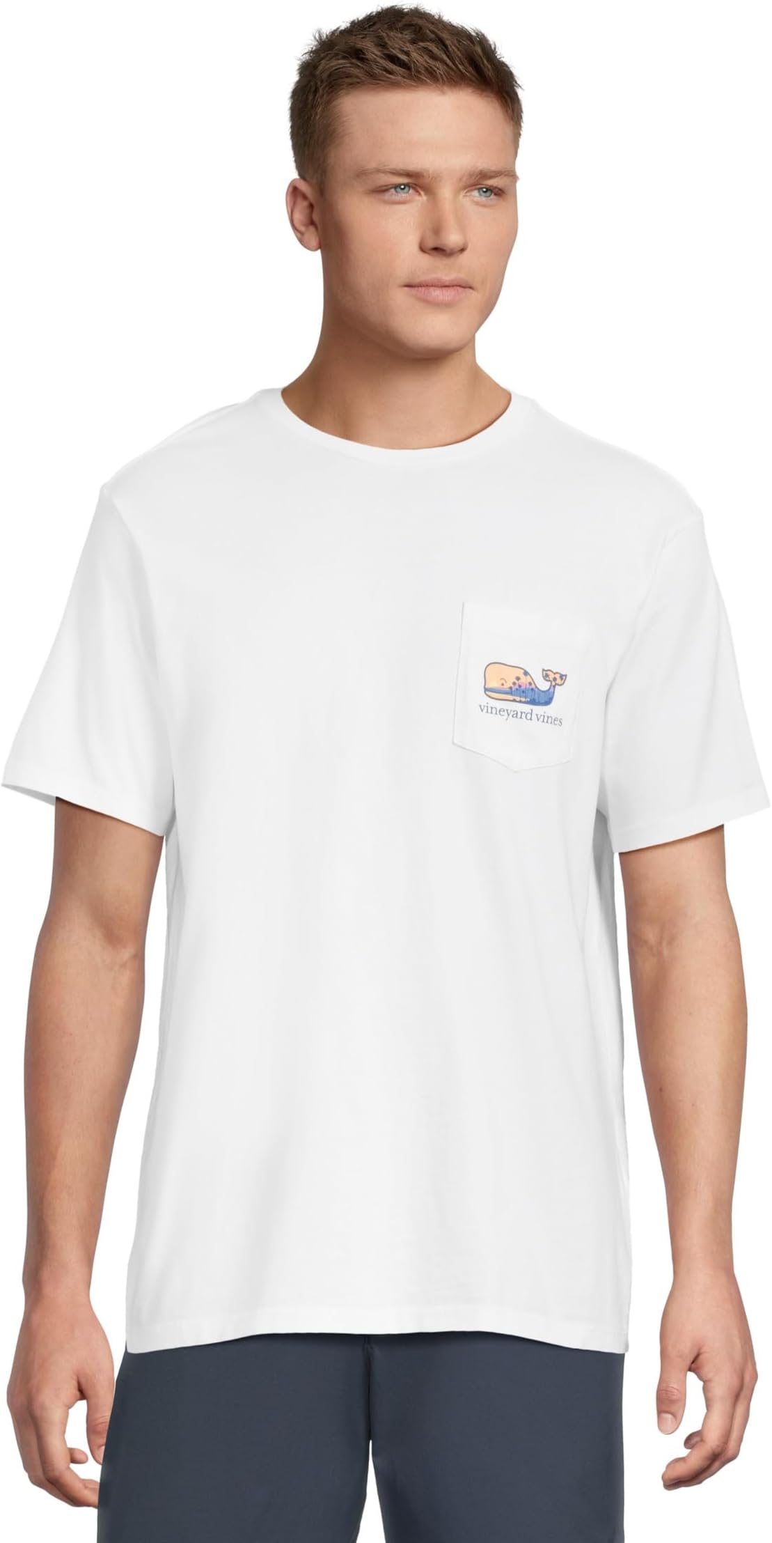 

Футболка Vineyard Vines Palm Tree Silhouette Short Sleeve Tee, цвет White Cap