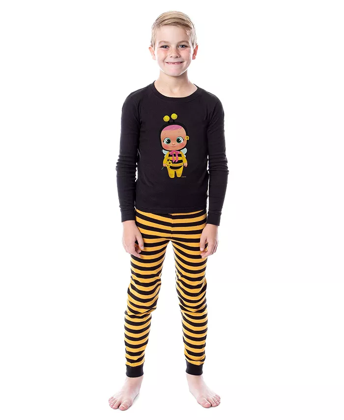 Волшебные слезки Girls' Bumblebee Unisex детский облегающий комплект пижамы для сна Cry Babies, черный — фото 2