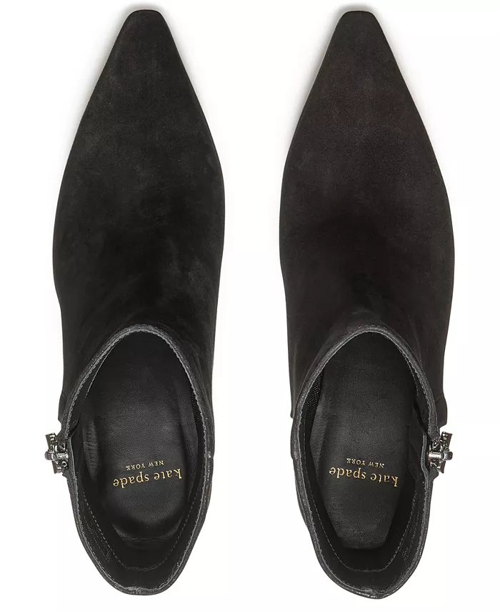 Женские ботильоны Adele Stiletto из замши Kate Spade New York, черный — фото 4