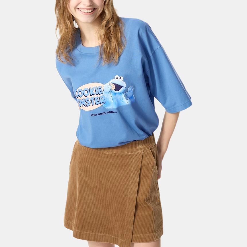 UNIQLO Футболка Unisex Blue в коллаборации с Sesame Street — фото 4