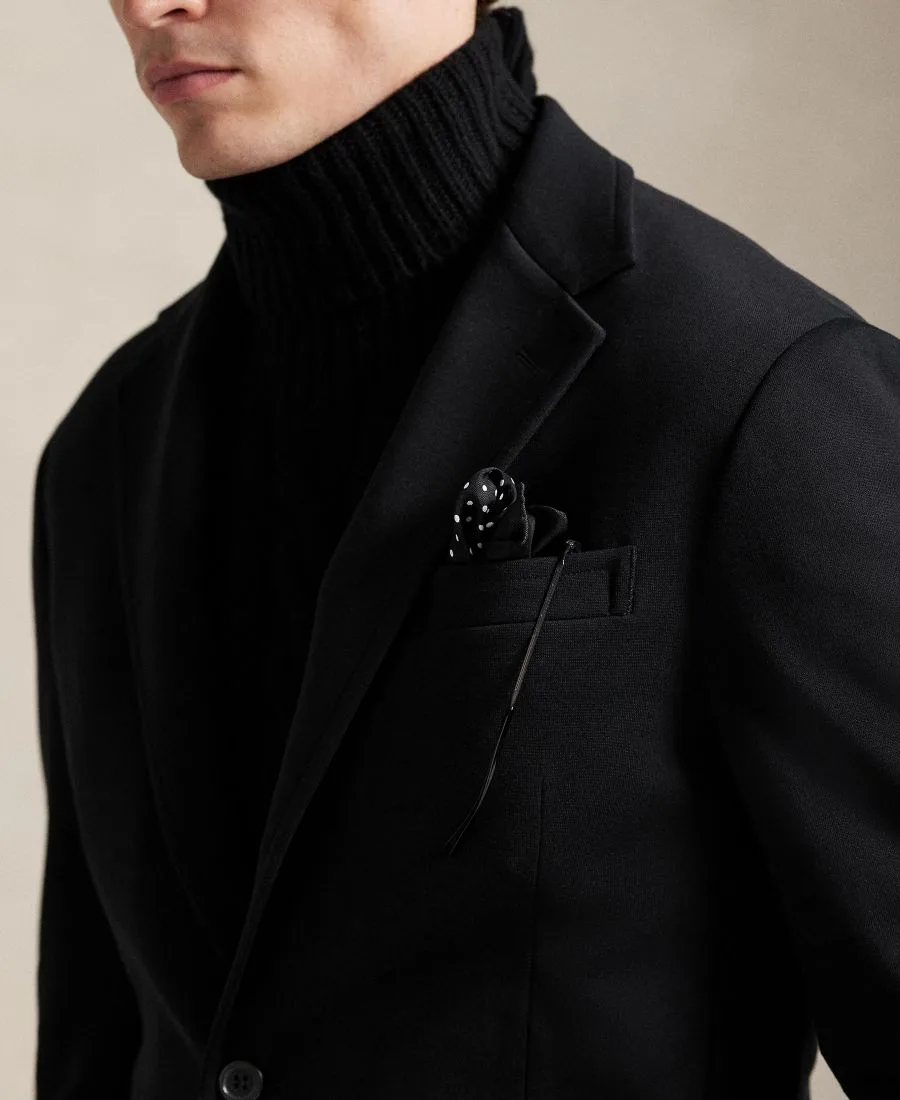 Мужская куртка из двойной вязки современного кроя Polo Ralph Lauren, polo черный — фото 4