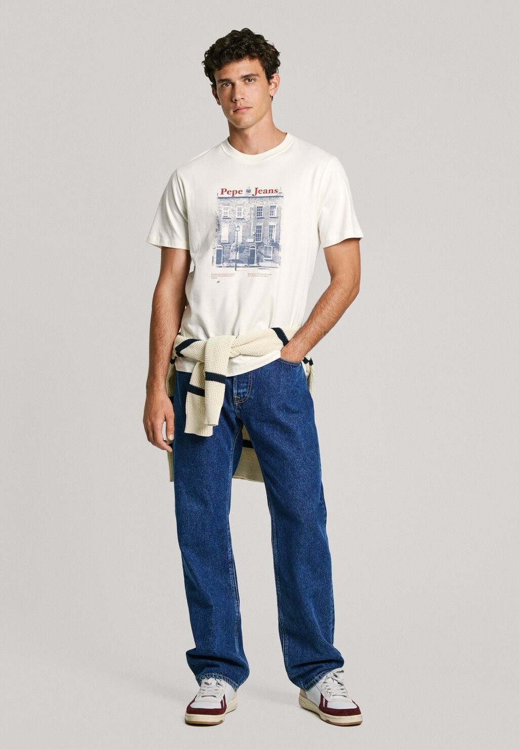 

Футболка с принтом SOREN Pepe Jeans, кремовый