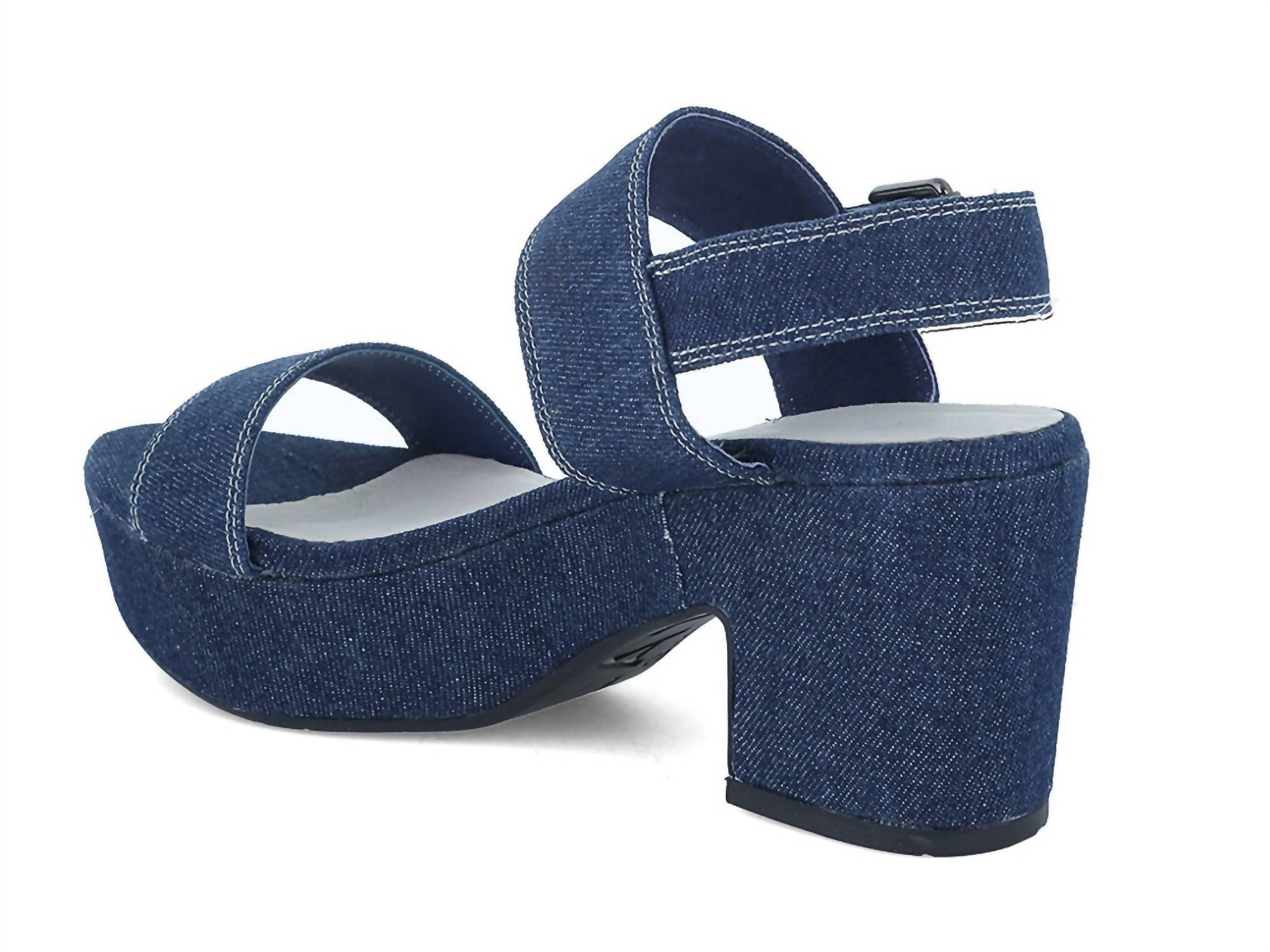 Женские платформенные сандалии Grettel из денима и льна CHOCOLAT BLU, Denim Linen — фото 2