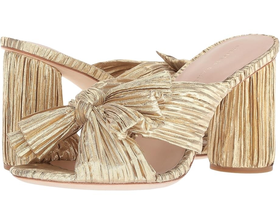 

Мюли Loeffler Randall Penny Pleated Knot, цвет Gold Pleated Lame