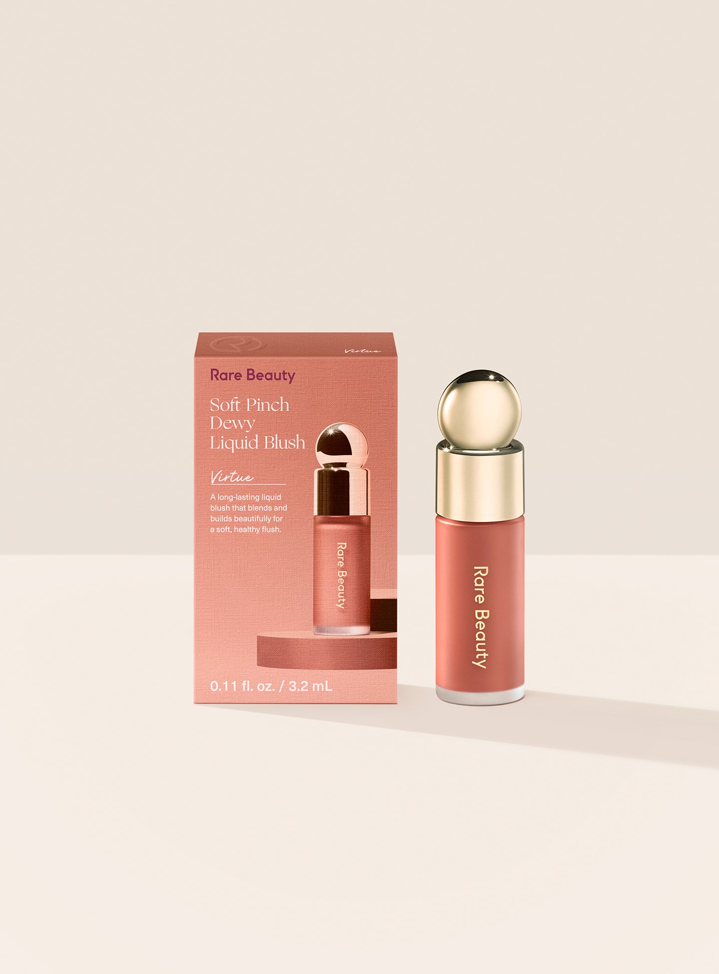 

Жидкие румяна Soft Pinch Mini Rare Beauty, цвет virtue/beige peach (dewy)