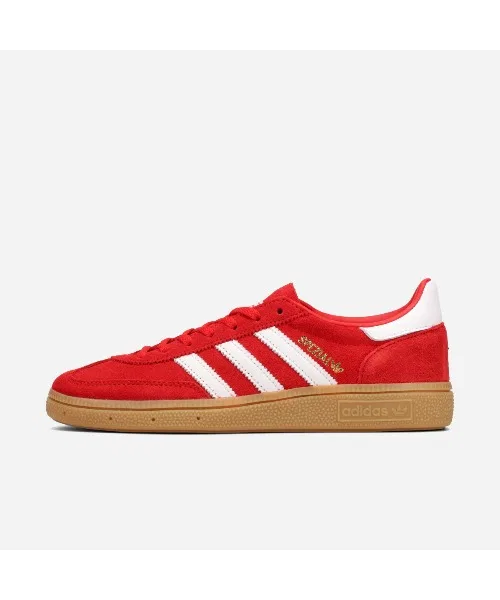 Унисекс кроссовки из кожи adidas HANDBALL SPEZIAL красные — фото 4