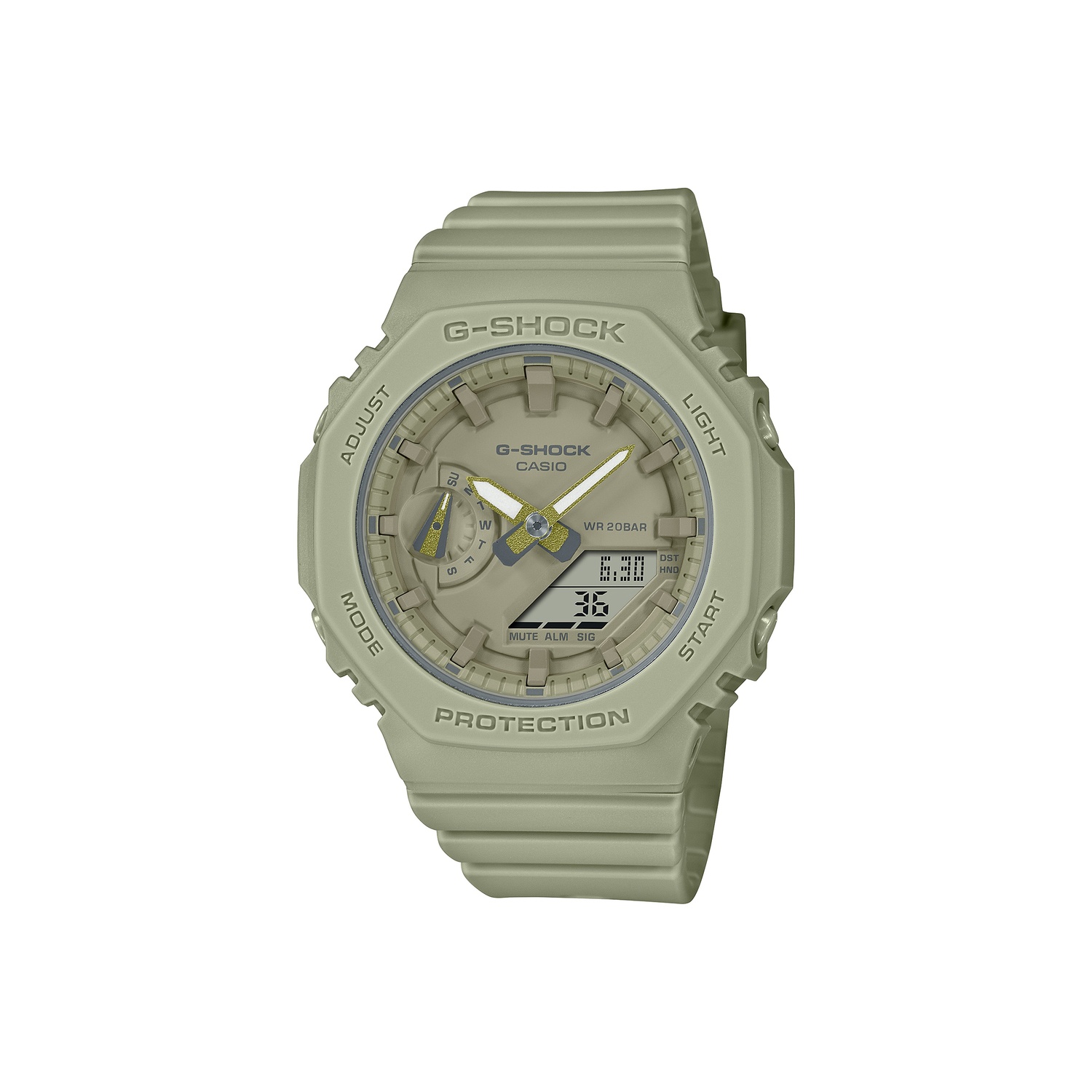 

CASIO Часы Women's Liquid Crystal/Analog Dual Display Series Green Watch, Light Green