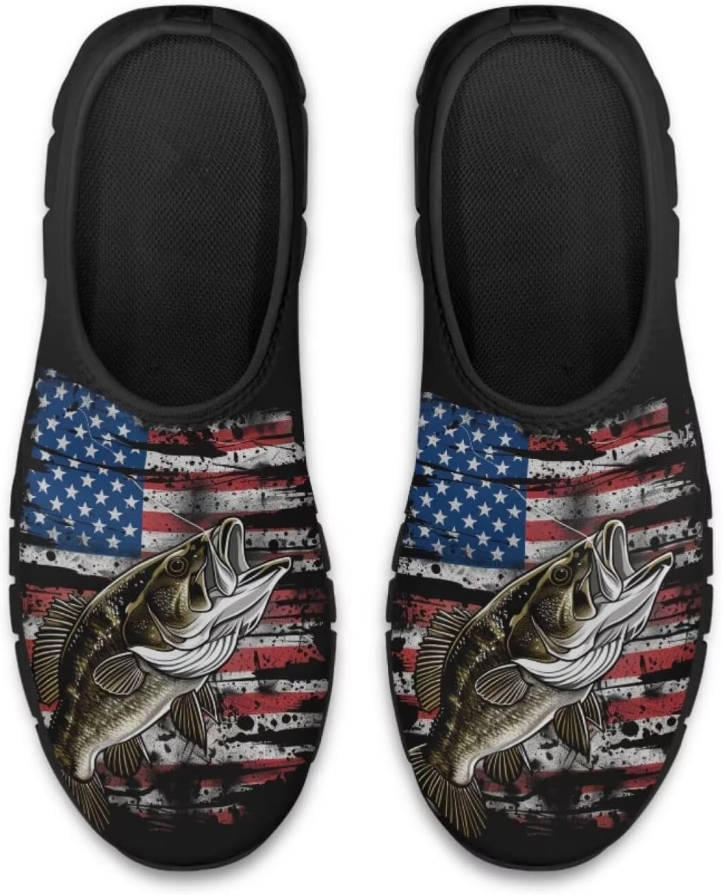 

Мужские кроссовки Pointodoor Skull, удобные низкие кроссовки для отдыха, American Flag Bass Fish Print