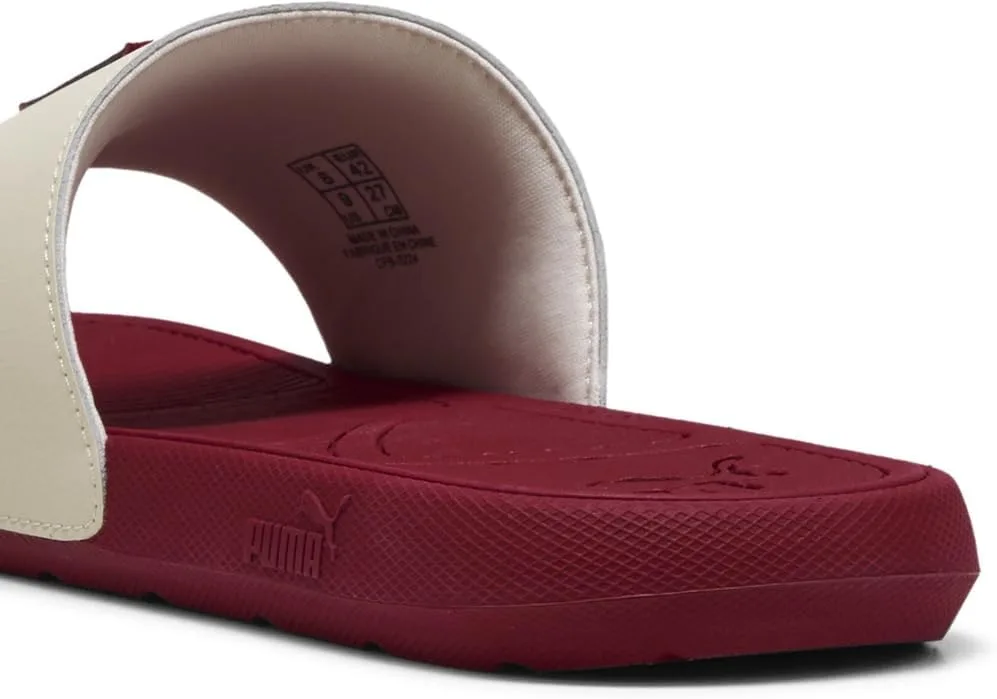 Сандалии-шлепанцы PUMA Cool Cat 2.0 Greenside унисекс, цвет Alpine Snow Dark Crimson — фото 2