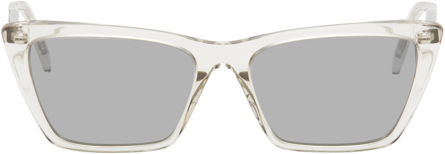 

Бежевые тонкие солнцезащитные очки SL 737 Mica Saint Laurent