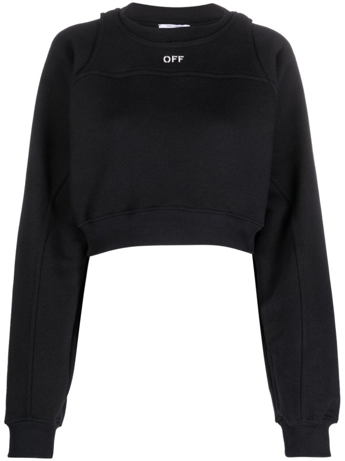 

Off-White укороченная толстовка с логотипом, черный