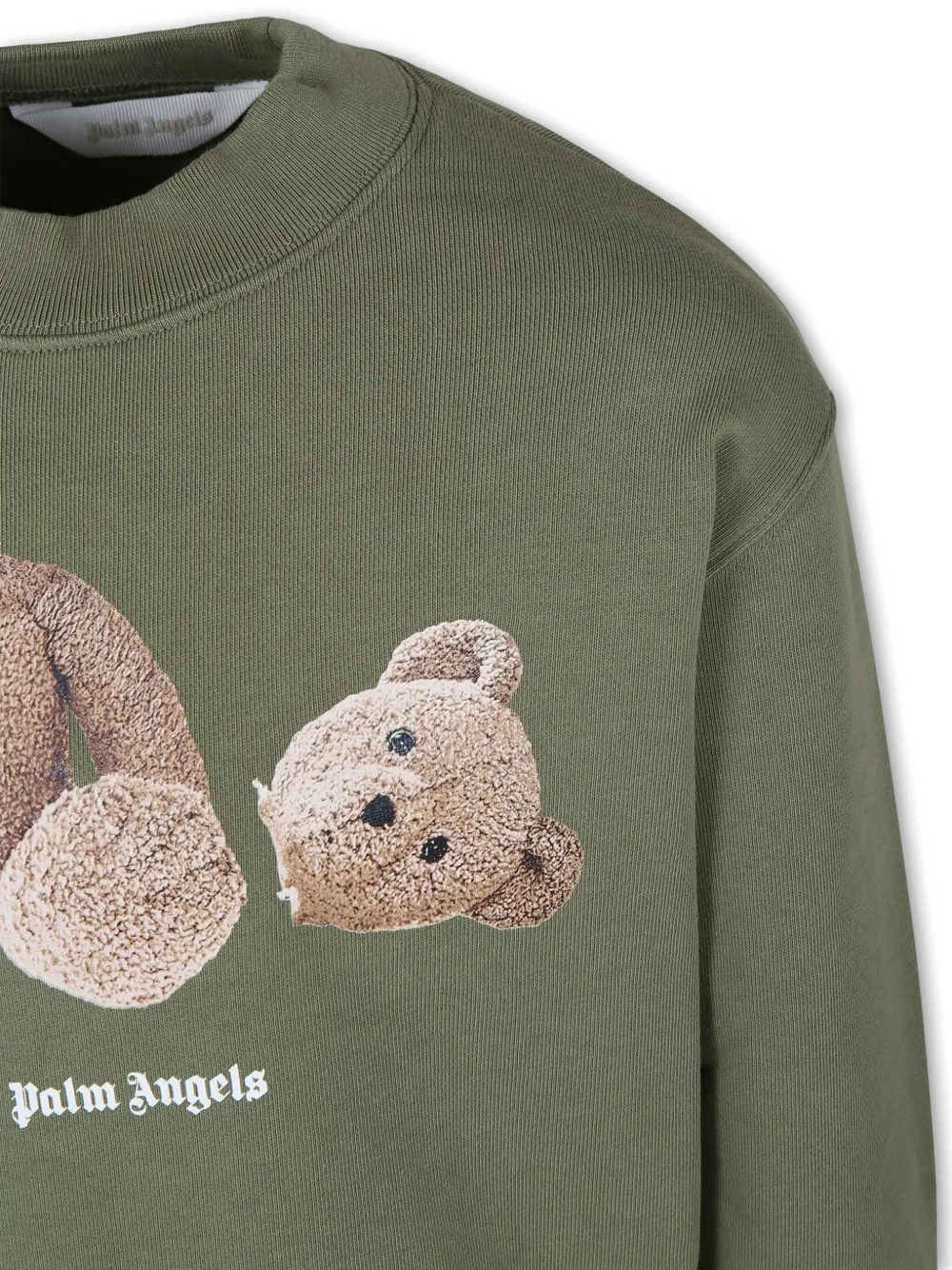 Толстовка с графичным принтом Palm Angels Kids, зеленый — фото 3