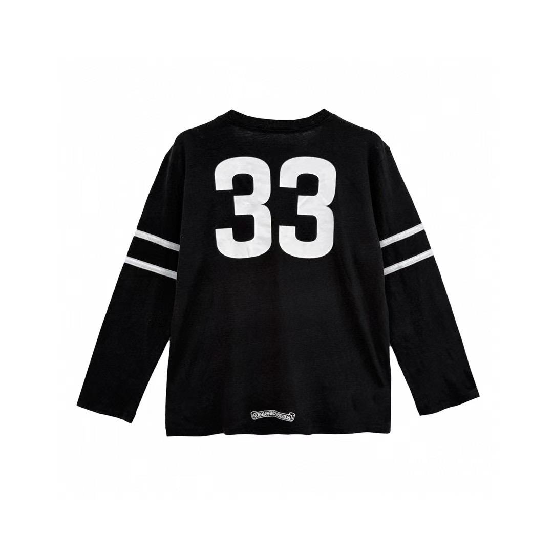 33 Horseshoe футболка с длинным рукавом Chrome Hearts, черный — фото 3