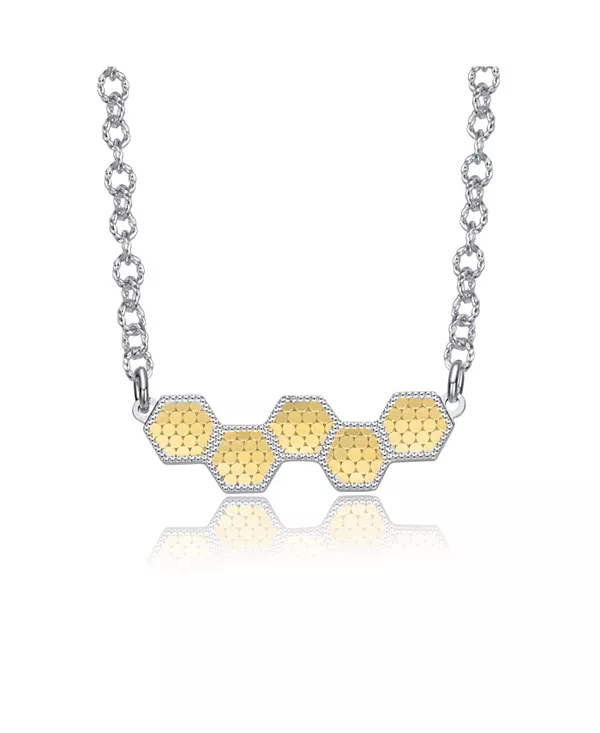 

Двухцветная подвеска-бар в форме сот Rachel Glauber, white