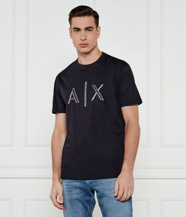 

Футболка мужская Armani Exchange хлопковая с логотипом, синий