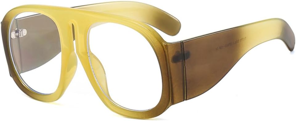 

Солнцезащитные очки UV400 для панк-стиля, с большой оправой и градиентными линзами, подходят для женщин и мужчин, для бега и занятий спортом на открытом воздухе generic, Yellowbrown-clear