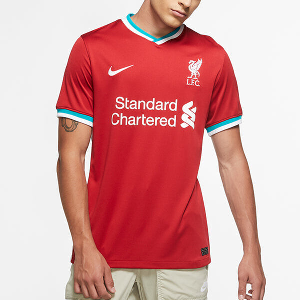 Футболка men's season home tournament uniform salah fan edition red jersey Nike, красный — фото 3