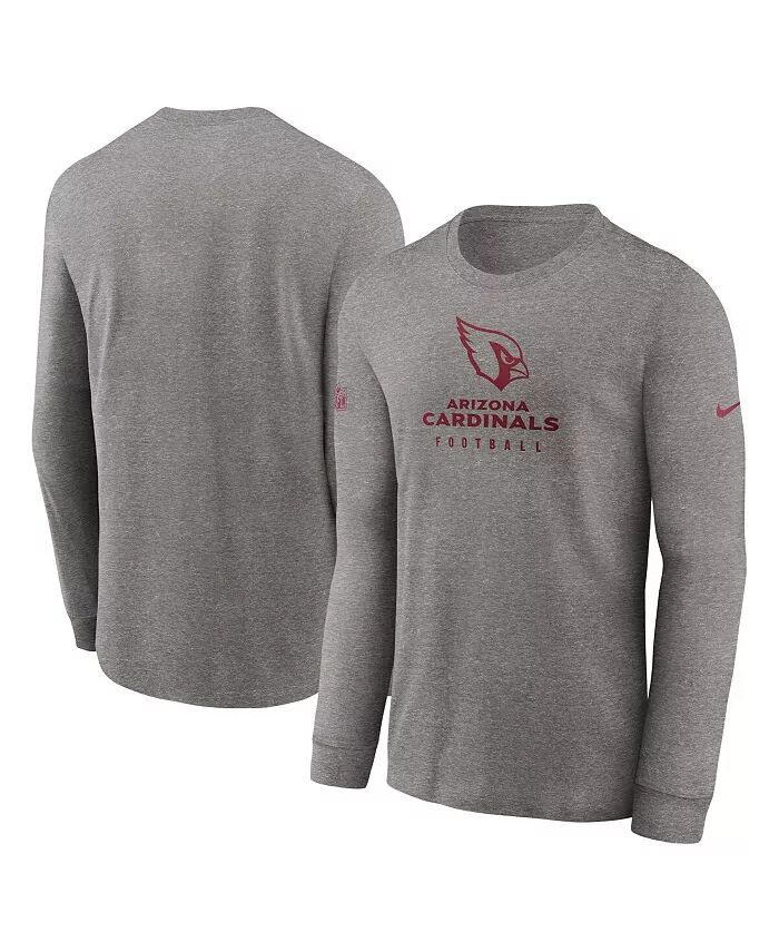 

Мужская футболка с длинным рукавом Heather Grey Arizona Cardinals Sideline Performance Nike