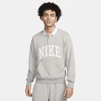 

Поло Nike Club Fleece, серый/белый