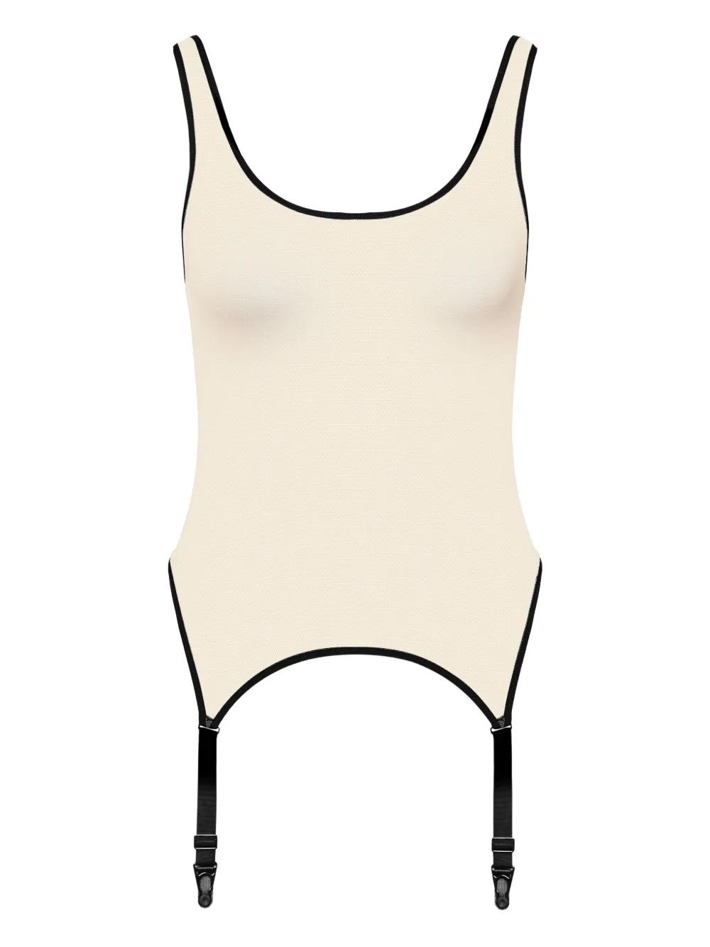 

Боди с ремешками и портупеей Maison Close, черный