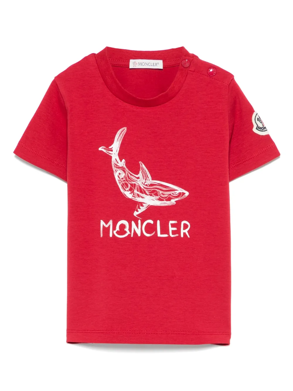 

Футболка с логотипом Moncler Enfant, красный