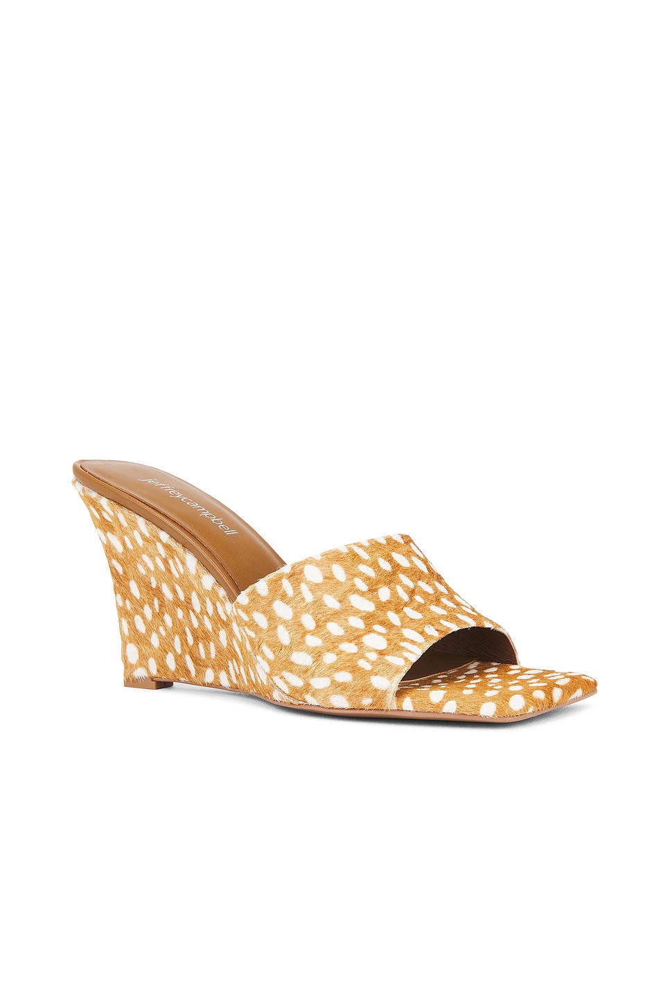 Босоножки Capital-F Jeffrey Campbell, beige white spot — фото 2